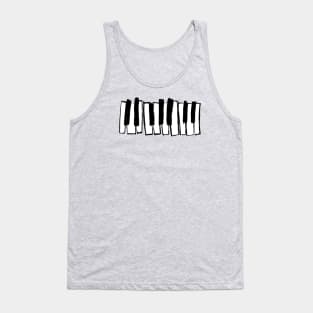 Hand Drawn: Minimalistic Piano Keys Tank Top